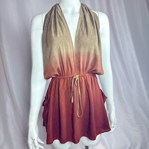 Blue Life New Island Halter Dress in Red Sea, size Small, boho lightweight, NWT